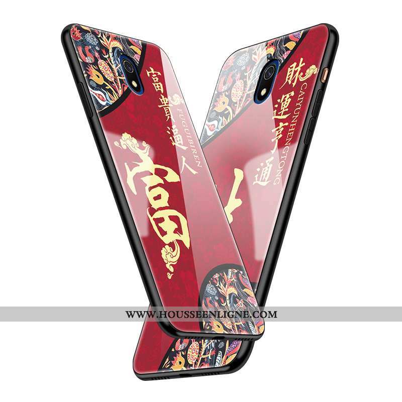 Coque Xiaomi Redmi 8a Créatif Protection Miroir Style Chinois Nouveau Difficile Rouge