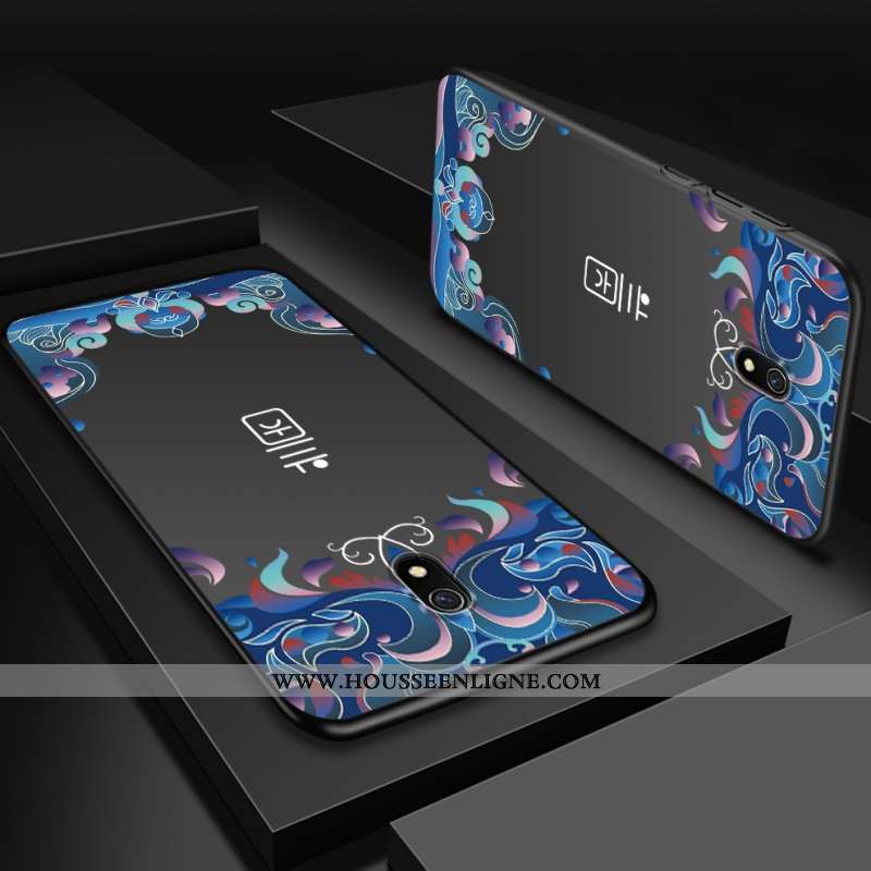Coque Xiaomi Redmi 8a Délavé En Daim Personnalité Difficile Téléphone Portable Rouge