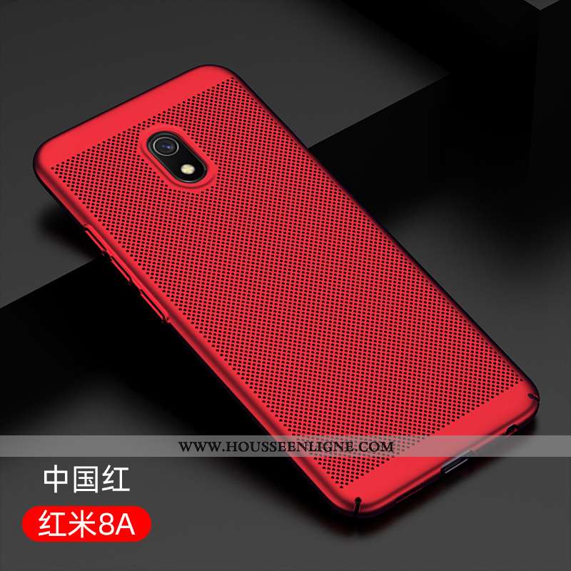 Coque Xiaomi Redmi 8a Légère Protection Rouge Étui Jeux Délavé En Daim Respirant Bleu