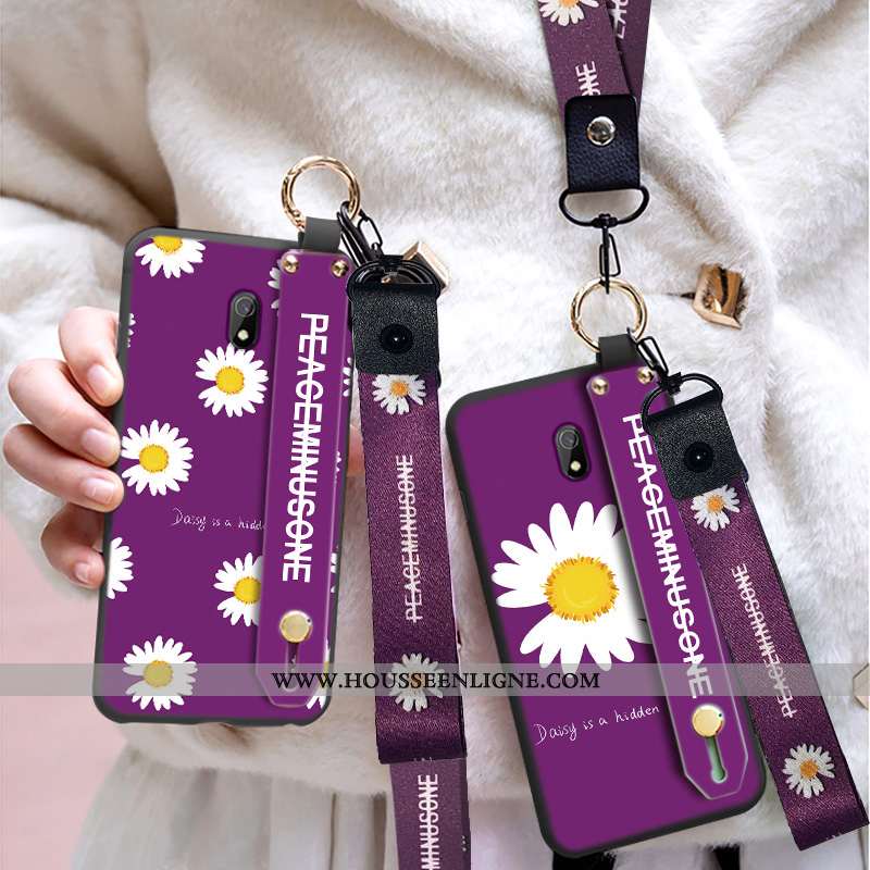 Coque Xiaomi Redmi 8a Protection Personnalité Net Rouge Fluide Doux Violet Rouge