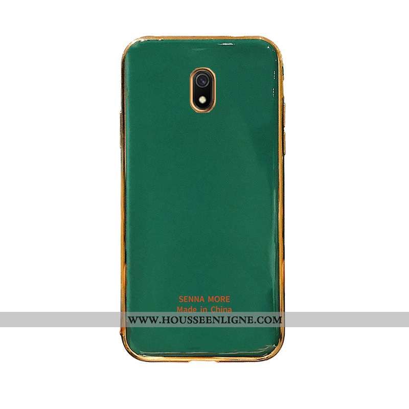 Coque Xiaomi Redmi 8a Silicone Mode Couleur Unie Protection Téléphone Portable Tempérer Verte