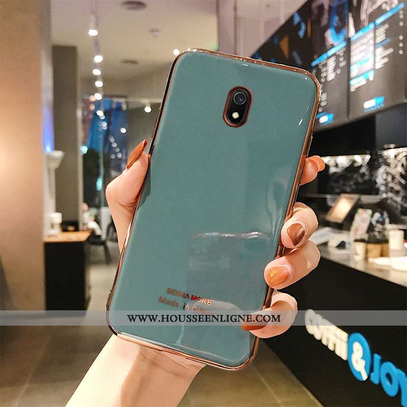 Coque Xiaomi Redmi 8a Silicone Mode Couleur Unie Protection Téléphone Portable Tempérer Verte