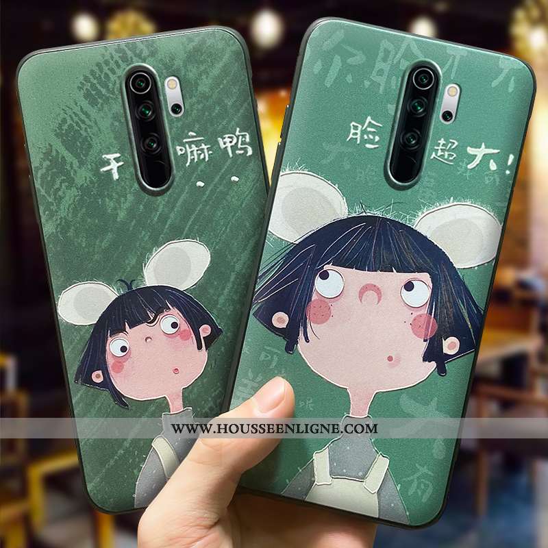Coque Xiaomi Redmi 9 Personnalité Créatif Petit Tout Compris Protection Dessin Animé Verte