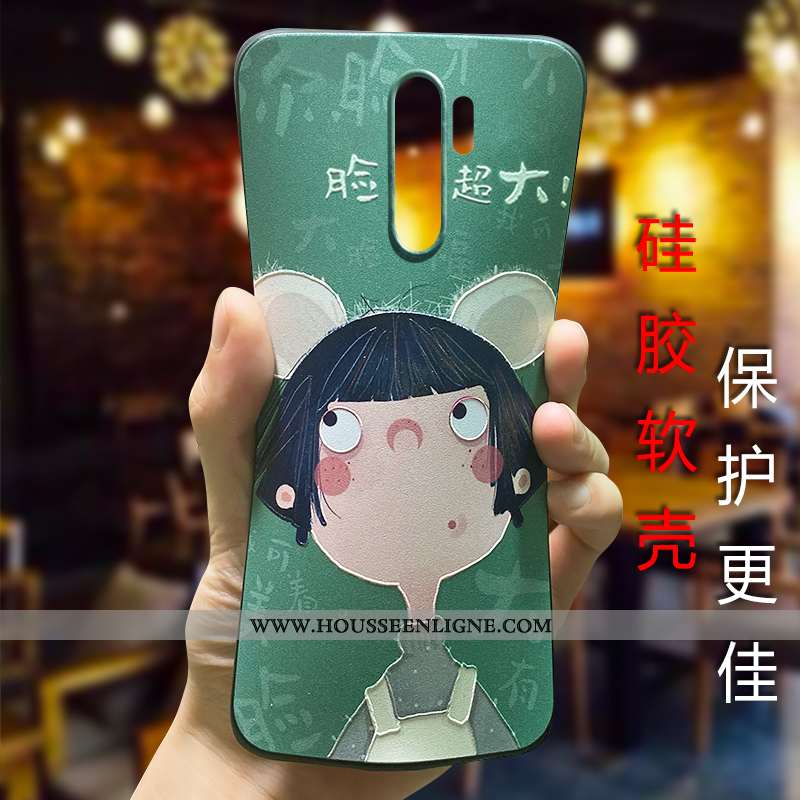 Coque Xiaomi Redmi 9 Personnalité Créatif Petit Tout Compris Protection Dessin Animé Verte