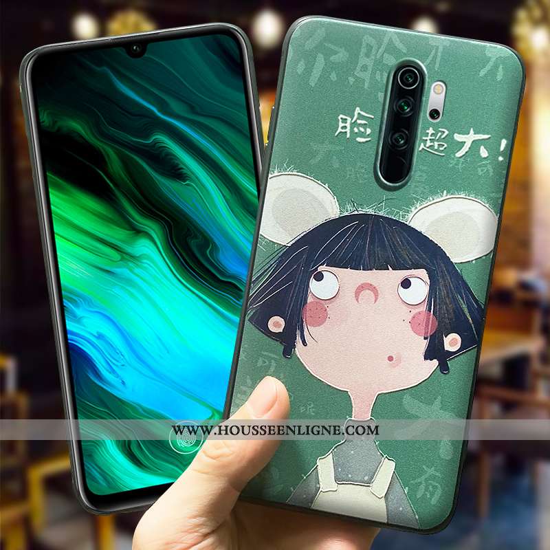 Coque Xiaomi Redmi 9 Personnalité Créatif Petit Tout Compris Protection Dessin Animé Verte
