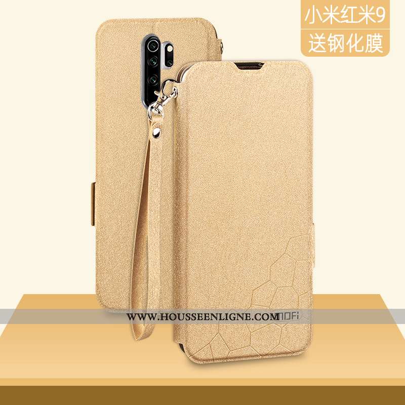 Coque Xiaomi Redmi 9 Silicone Protection Étui Petit Rouge Légère Personnalité Noir