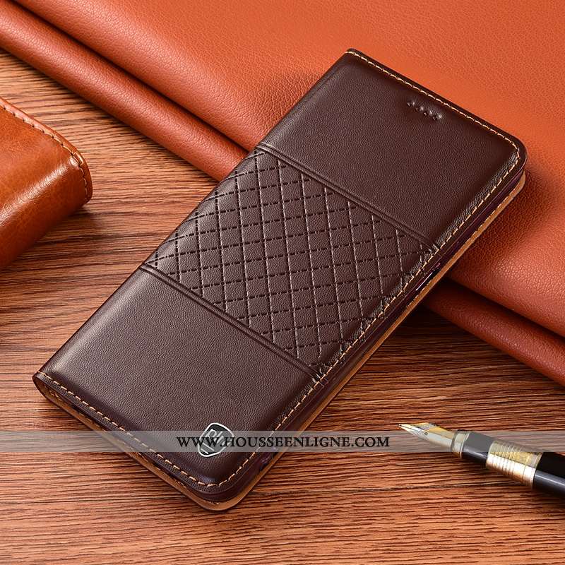 Coque Xiaomi Redmi 9a Protection Cuir Véritable Étui Petit Housse Incassable Téléphone Portable Bleu