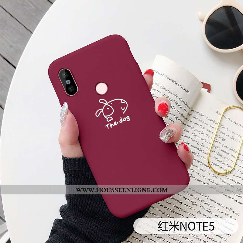 Coque Xiaomi Redmi Note 5 Charmant Tendance Haute Incassable Chiens Bleu Petit