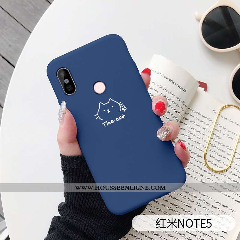Coque Xiaomi Redmi Note 5 Charmant Tendance Haute Incassable Chiens Bleu Petit