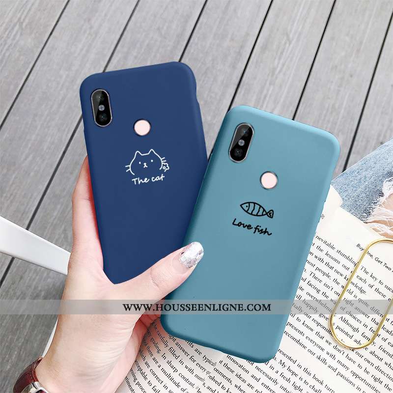 Coque Xiaomi Redmi Note 5 Charmant Tendance Haute Incassable Chiens Bleu Petit