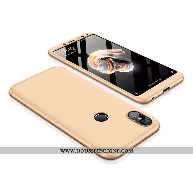 Coque Xiaomi Redmi Note 5 Délavé En Daim Incassable Nouveau Or Téléphone Portable Difficile Rouge Do