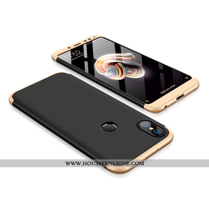 Coque Xiaomi Redmi Note 5 Délavé En Daim Incassable Nouveau Or Téléphone Portable Difficile Rouge Do