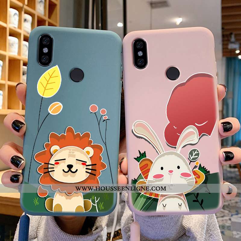 Coque Xiaomi Redmi Note 5 Fluide Doux Silicone Rouge Petit Incassable Lapin Téléphone Portable Bleu