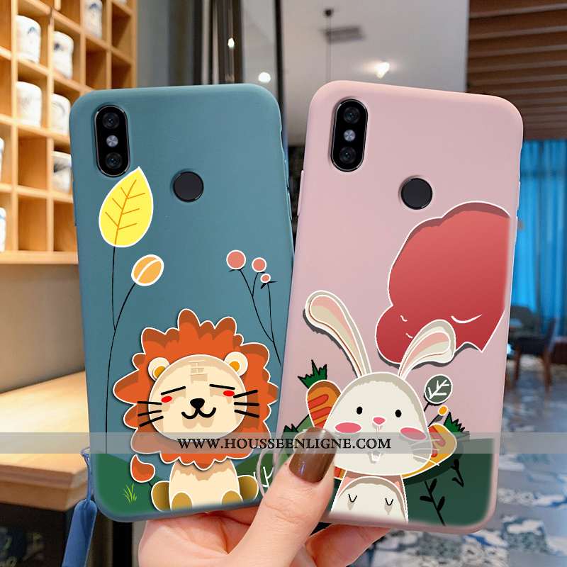 Coque Xiaomi Redmi Note 5 Fluide Doux Silicone Rouge Petit Incassable Lapin Téléphone Portable Bleu