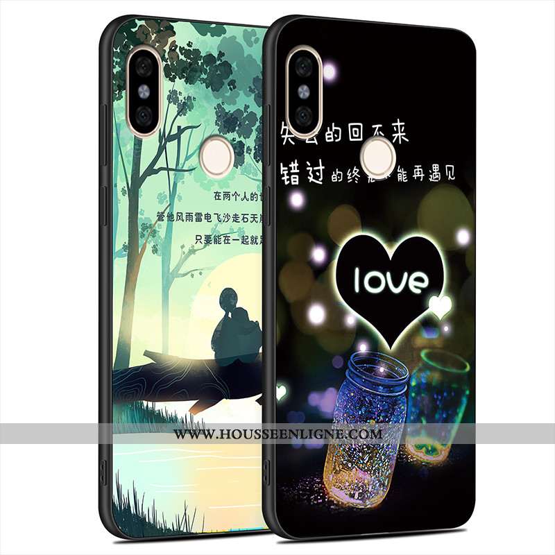 Coque Xiaomi Redmi Note 5 Mode Personnalité Étui Incassable Petit Rouge Noir