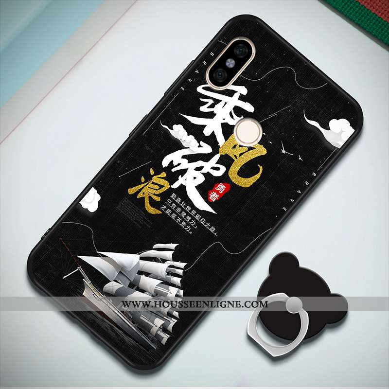 Coque Xiaomi Redmi Note 5 Mode Personnalité Étui Incassable Petit Rouge Noir