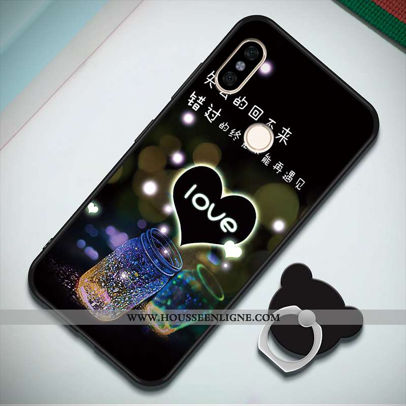 Coque Xiaomi Redmi Note 5 Mode Personnalité Étui Incassable Petit Rouge Noir