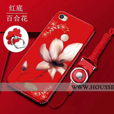 Coque Xiaomi Redmi Note 5 Protection Délavé En Daim Rouge Incassable Étui Petit Haute