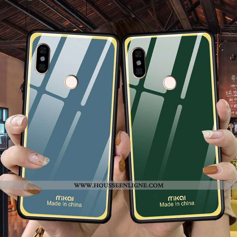 Coque Xiaomi Redmi Note 5 Tendance Légère Simple Silicone Amoureux Téléphone Portable Difficile Vert