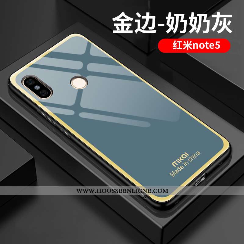 Coque Xiaomi Redmi Note 5 Tendance Légère Simple Silicone Amoureux Téléphone Portable Difficile Vert