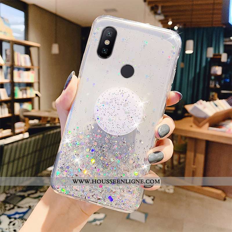 Coque Xiaomi Redmi Note 6 Pro Créatif Fluide Doux Protection Mode Tout Compris Transparent Étui Vert
