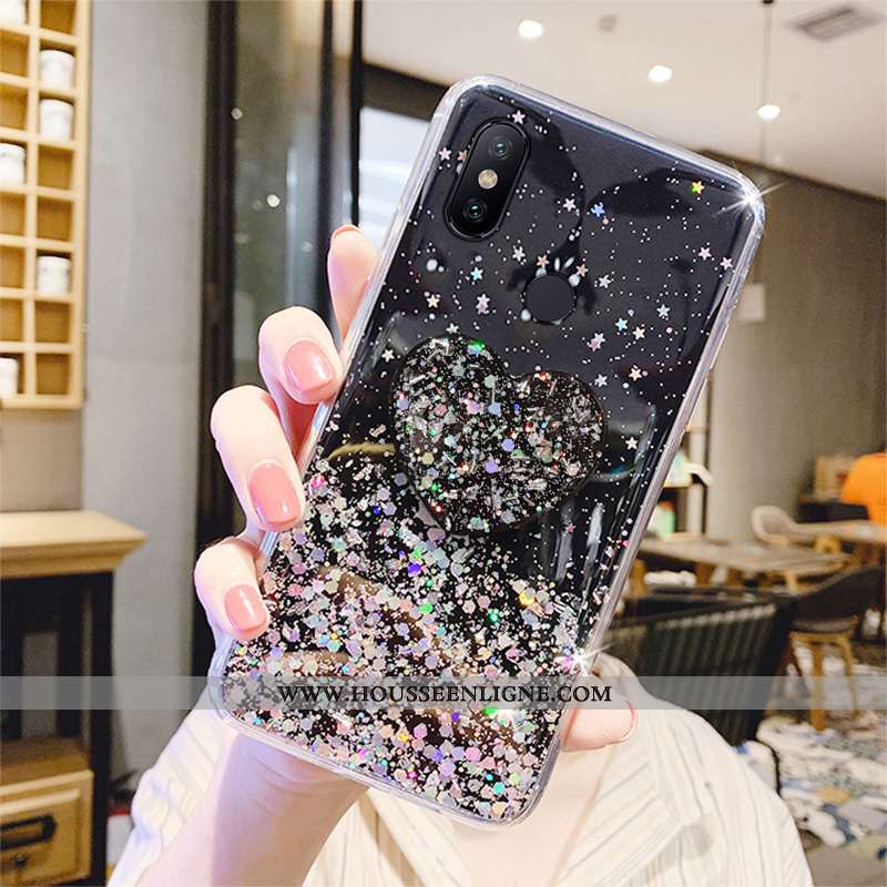 Coque Xiaomi Redmi Note 6 Pro Créatif Fluide Doux Protection Mode Tout Compris Transparent Étui Vert