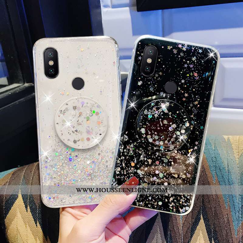 Coque Xiaomi Redmi Note 6 Pro Créatif Fluide Doux Protection Mode Tout Compris Transparent Étui Vert