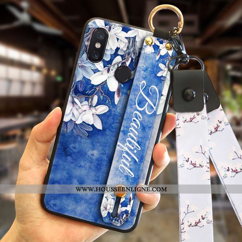 Coque Xiaomi Redmi Note 6 Pro Créatif Tendance Bleu Téléphone Portable Rouge Mode