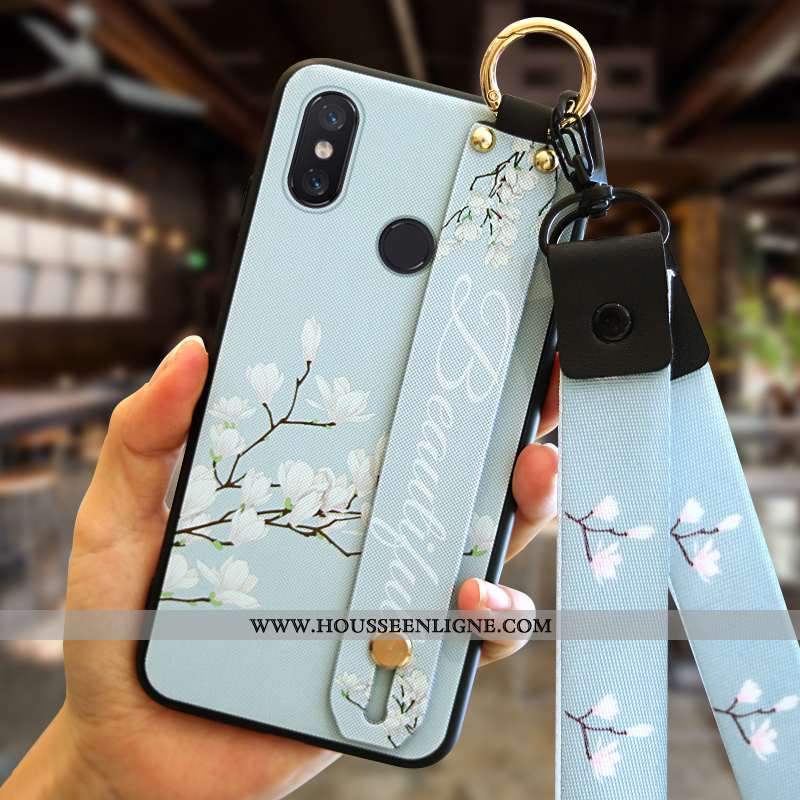 Coque Xiaomi Redmi Note 6 Pro Créatif Tendance Bleu Téléphone Portable Rouge Mode