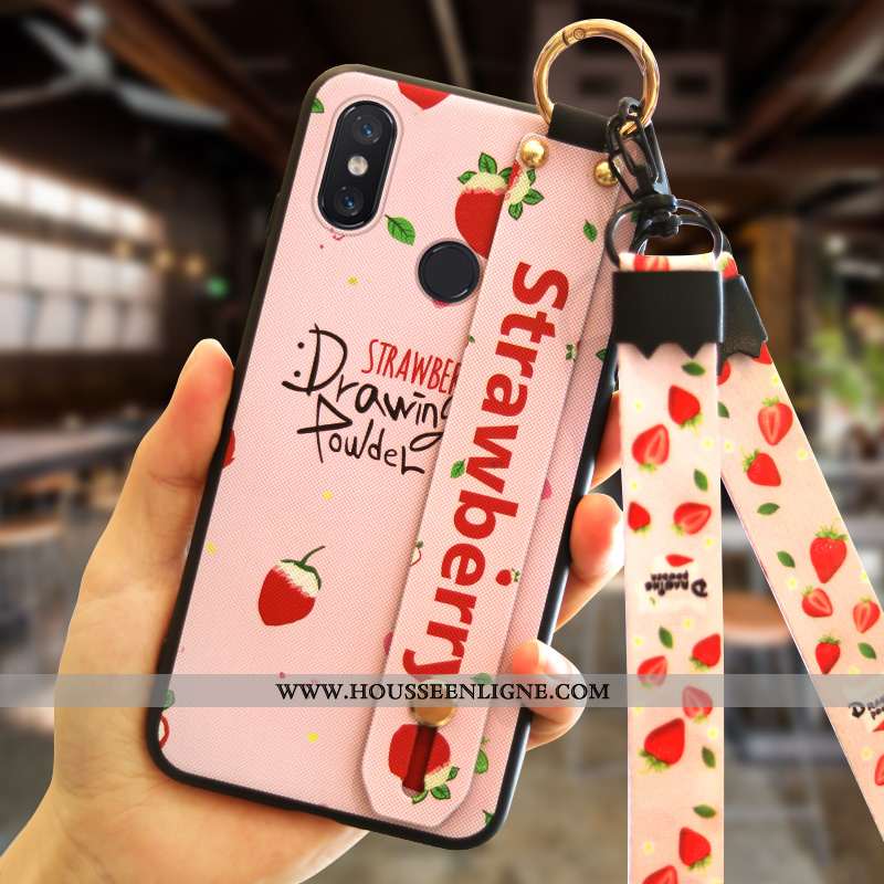 Coque Xiaomi Redmi Note 6 Pro Créatif Tendance Bleu Téléphone Portable Rouge Mode
