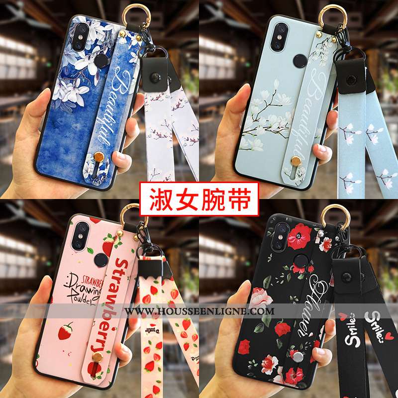 Coque Xiaomi Redmi Note 6 Pro Créatif Tendance Bleu Téléphone Portable Rouge Mode