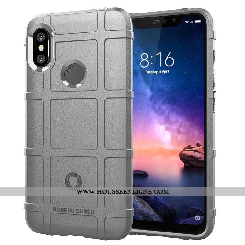 Coque Xiaomi Redmi Note 6 Pro Créatif Tendance Gris Rouge Petit Personnalité Protection