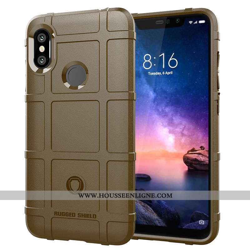 Coque Xiaomi Redmi Note 6 Pro Créatif Tendance Gris Rouge Petit Personnalité Protection