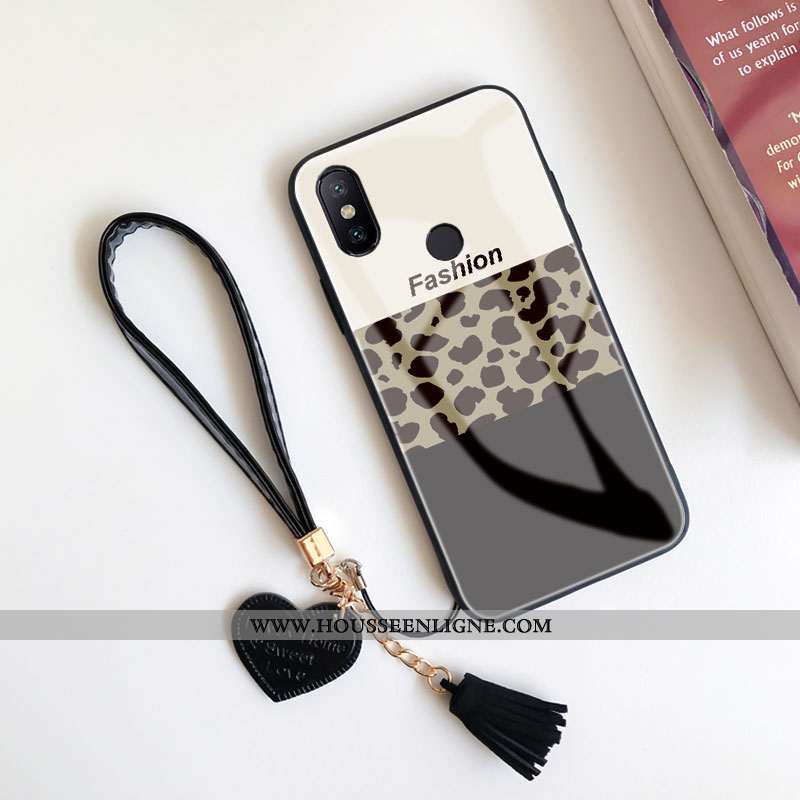 Coque Xiaomi Redmi Note 6 Pro Créatif Tendance Silicone Personnalité Rouge Incassable Noir