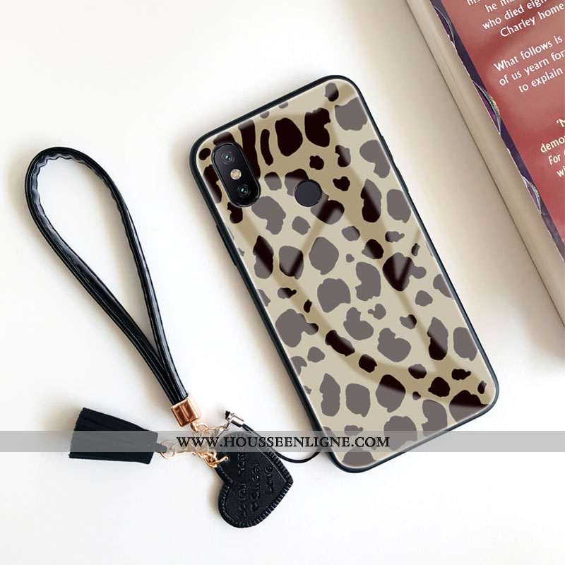 Coque Xiaomi Redmi Note 6 Pro Créatif Tendance Silicone Personnalité Rouge Incassable Noir