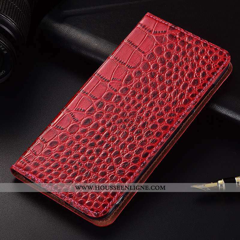 Coque Xiaomi Redmi Note 6 Pro Cuir Véritable Cuir Clamshell Incassable Petit Silicone Protection Mar