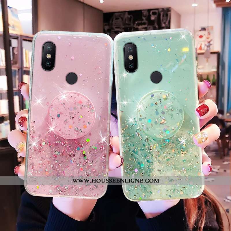 Coque Xiaomi Redmi Note 6 Pro Protection Transparent Rouge Noir Silicone Téléphone Portable