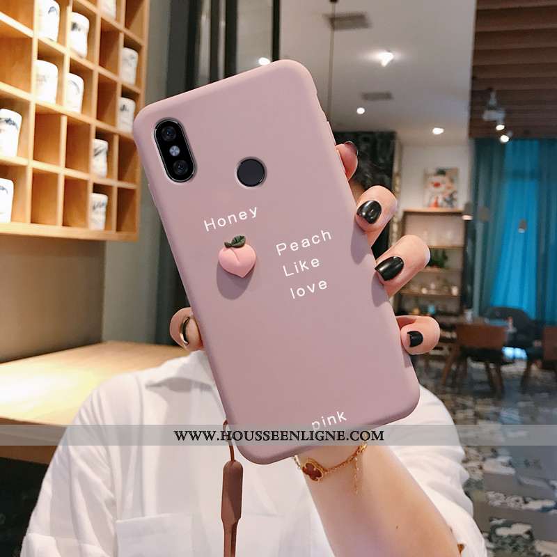 Coque Xiaomi Redmi Note 6 Pro Ultra Tendance Petit Rouge Net Rouge Bovins Rose