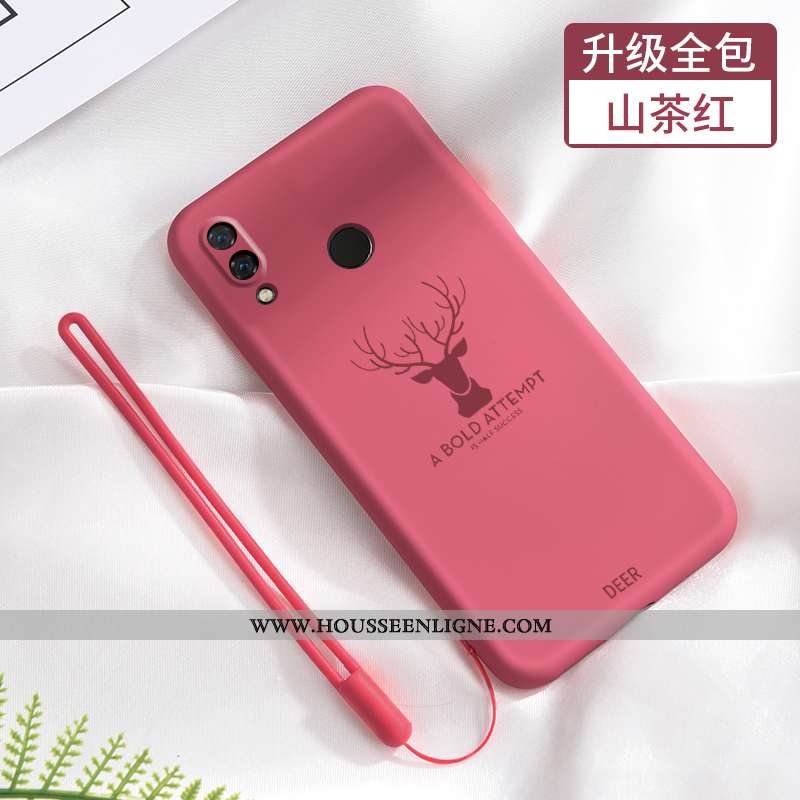 Coque Xiaomi Redmi Note 7 Créatif Fluide Doux Amoureux Rouge Téléphone Portable Tout Compris Verte