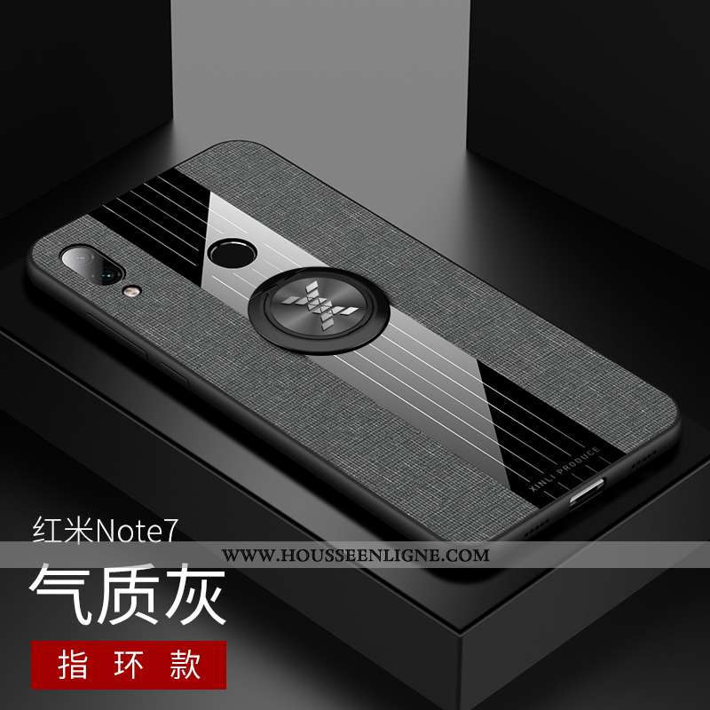 Coque Xiaomi Redmi Note 7 Protection Délavé En Daim Rouge Créatif Téléphone Portable Personnalité Ne