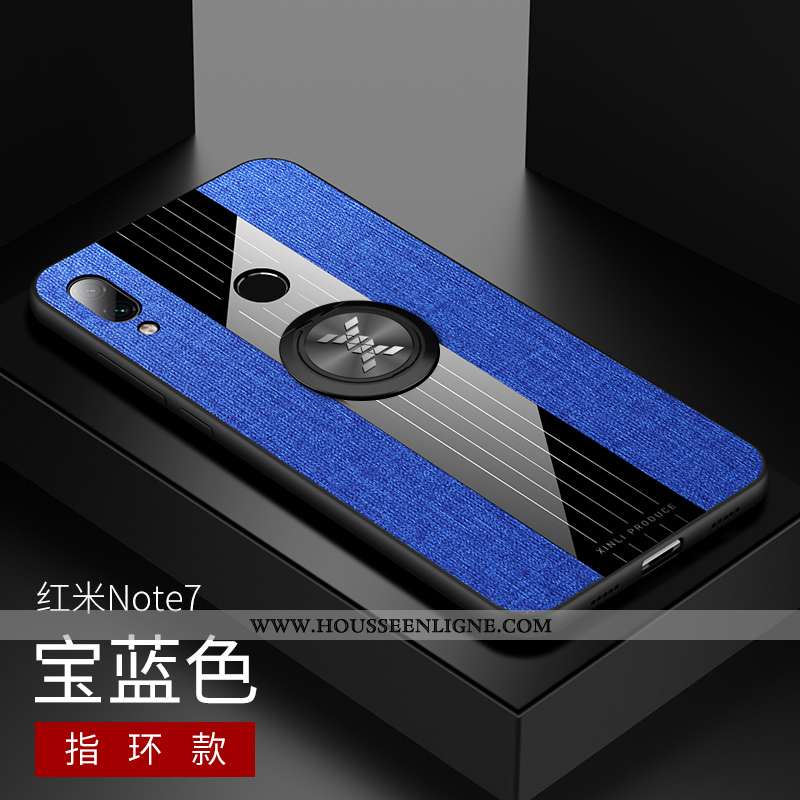 Coque Xiaomi Redmi Note 7 Protection Délavé En Daim Rouge Créatif Téléphone Portable Personnalité Ne