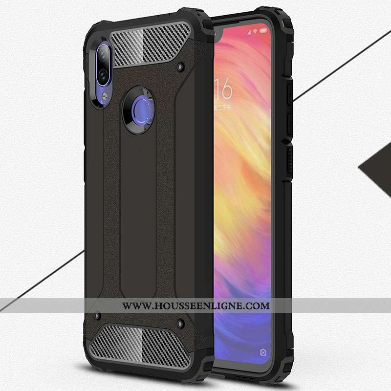 Coque Xiaomi Redmi Note 7 Silicone Protection Rouge Épaissir Délavé En Daim Étui Fluide Doux Blanche