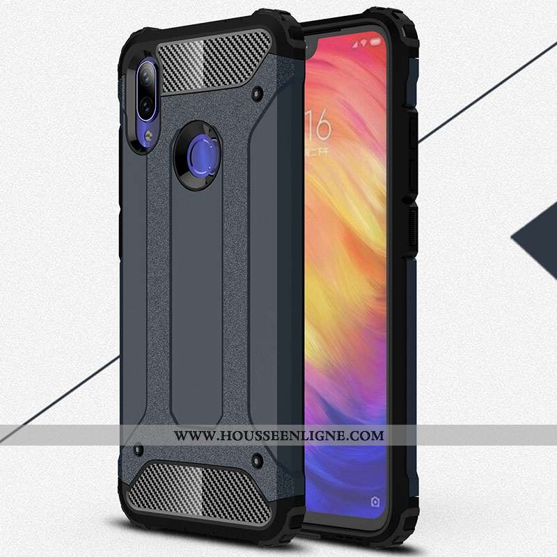 Coque Xiaomi Redmi Note 7 Silicone Protection Rouge Épaissir Délavé En Daim Étui Fluide Doux Blanche