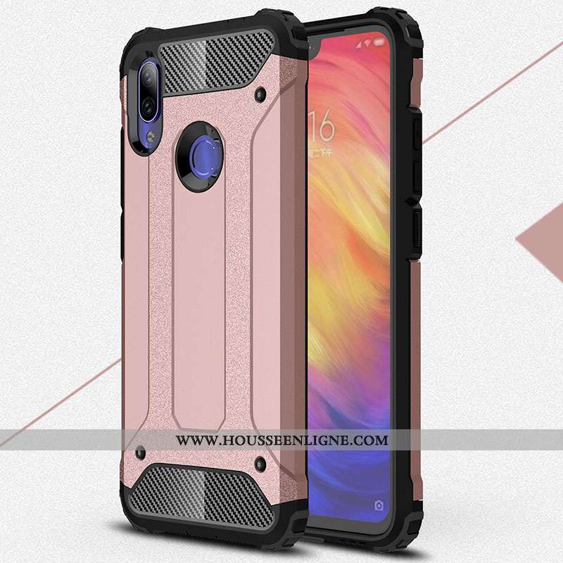 Coque Xiaomi Redmi Note 7 Silicone Protection Rouge Épaissir Délavé En Daim Étui Fluide Doux Blanche