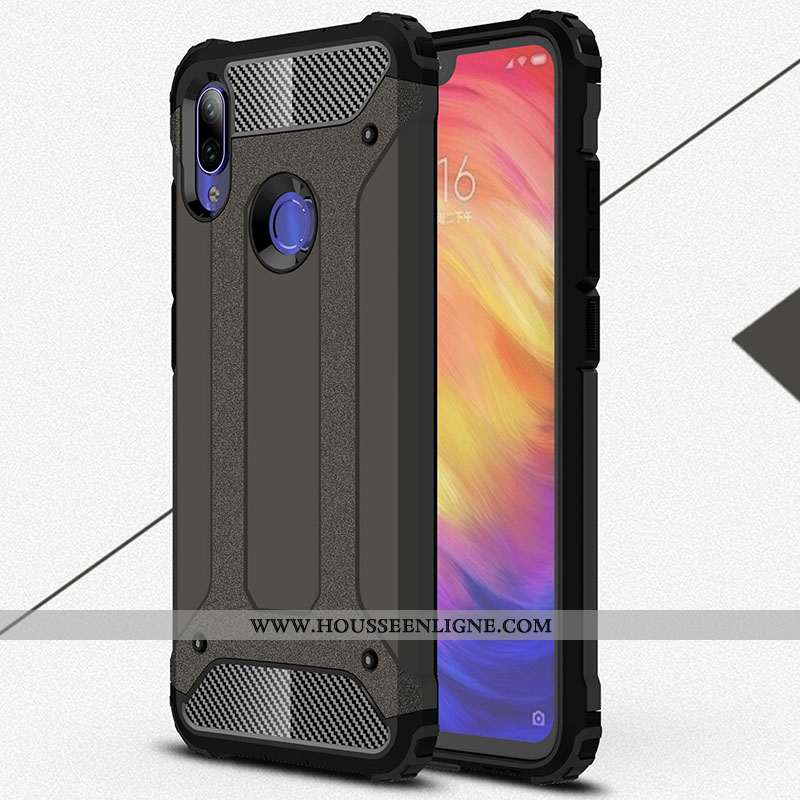 Coque Xiaomi Redmi Note 7 Silicone Protection Rouge Épaissir Délavé En Daim Étui Fluide Doux Blanche