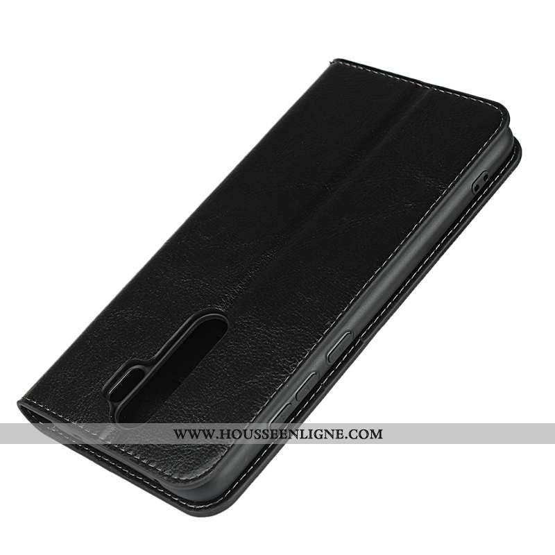 Coque Xiaomi Redmi Note 8 Pro Cuir Véritable Silicone Housse Étui Téléphone Portable Petit Protectio