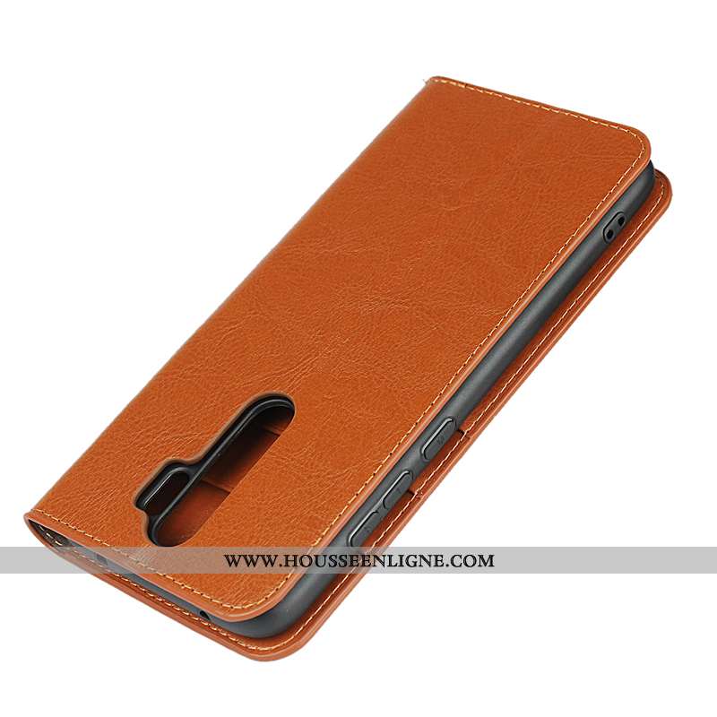 Coque Xiaomi Redmi Note 8 Pro Cuir Véritable Silicone Housse Étui Téléphone Portable Petit Protectio