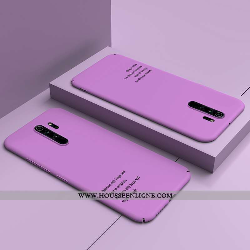 Coque Xiaomi Redmi Note 8 Pro Délavé En Daim Personnalité Bordure Original Difficile Violet Ultra