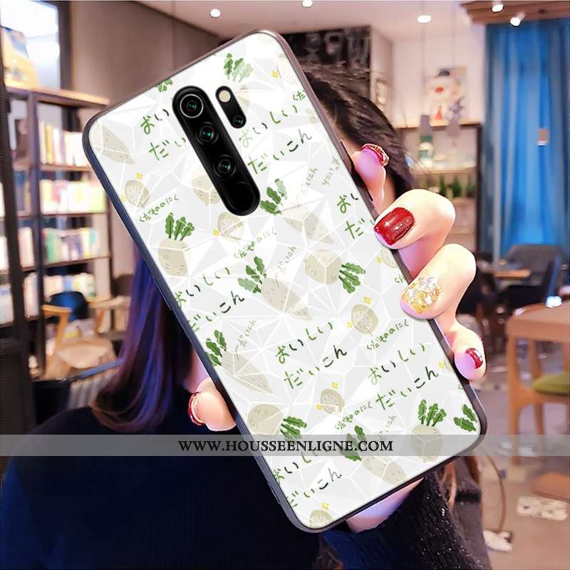 Coque Xiaomi Redmi Note 8 Pro Modèle Fleurie Rouge Téléphone Portable Losange Frais Petit Rose