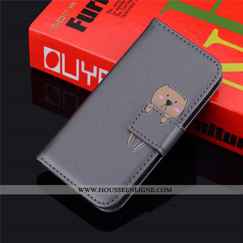 Coque Xiaomi Redmi Note 8 Pro Protection Dessin Animé Étui Téléphone Portable Rose Cuir